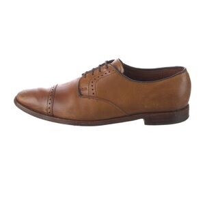 Allen Edmonds Clifton Cap Toe Derby Shoes Brown Leather 11 1/2 D - Made in USA